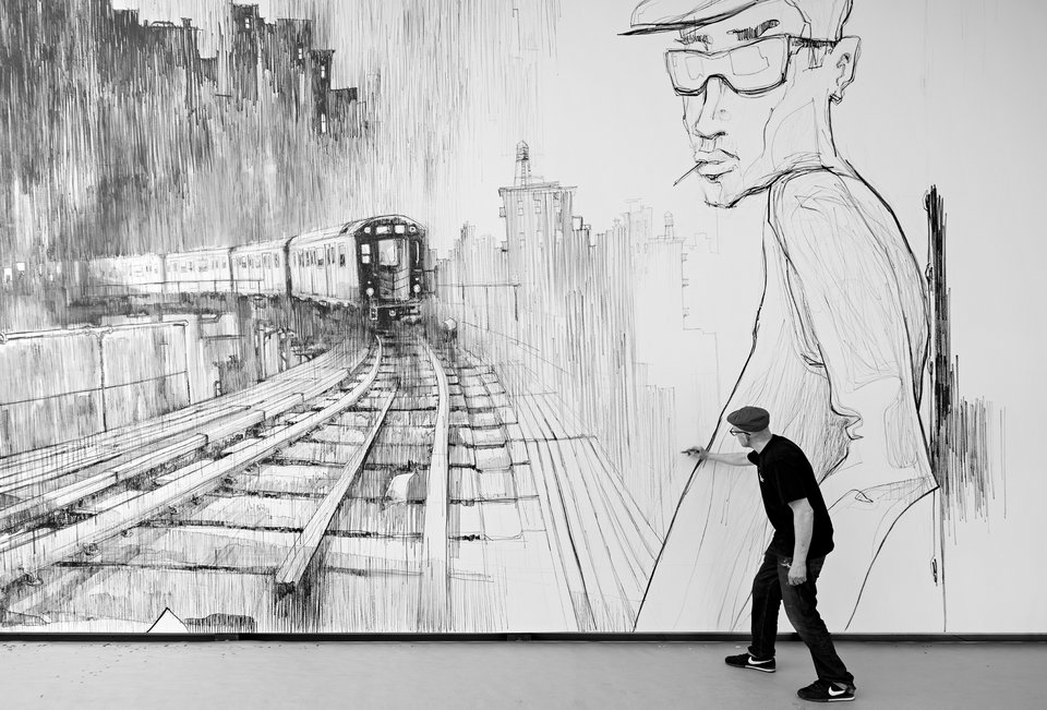 cmp one - graffiti to the left, graffiti to the right